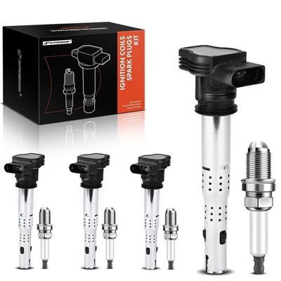 APremium Set of 4 Ignition Coil Pack & Iridium Spark Plugs Audi, Volkswagen 2.0L