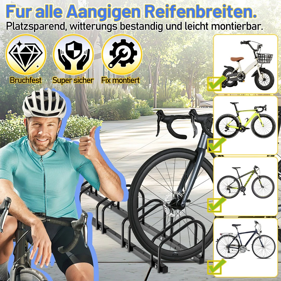 2-6 Fahrradständer Fahrräder Bodenständer Fahrradhalter Räder Aufstellständer