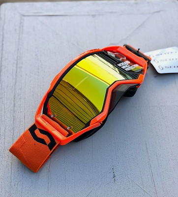SCOTT Motocross Goggles Orange Chrome Lens MX ATV Dirt Bike - New IN bOX