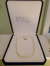 7-7.5mm Akoya Pearl Necklace - 14k Yellow Gold Clasp -18” Length NEW
