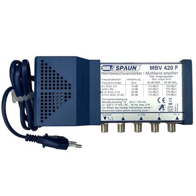 SPAUN MBV 420F Mehrbereichs Verstärker  Multiband amplifier F-Connector 812117
