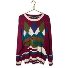 Par Four  Vintage Golfer 9th Hole Knitted Sweater - Size Large
