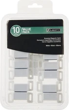 White Economy Magnetic Door Catch with Strike - 10 Pack