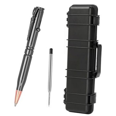Bolt Bullet Pens Gift Box Rifle Clip Solid Brass Pen Black Ink Metal Grey
