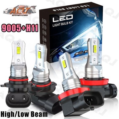 For Toyota Sienna 2011-2020 4x 9005+h11 LED Headlight High Low Bulb Kit 6000k