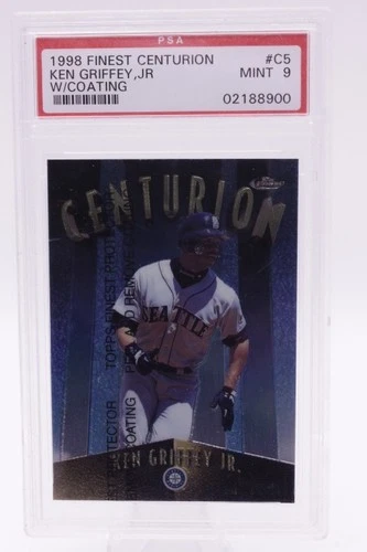 1998 Finest Ken Griffey Jr. Centurions W/Coating 383/500 Mariners PSA 9 #C5