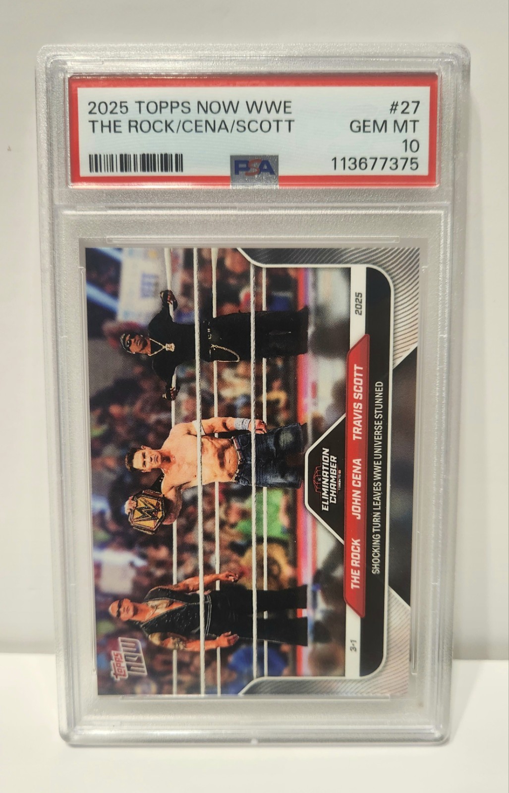 2025 WWE Topps Now Lot of 2 PSA 10 GEM MINT Cards: John Cena Turns Heel #27, #29 view 2