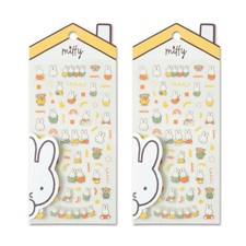 MIFFY Deco Sticker 2sheets Set/ PVC Clear Cute Stickers / Diary Laptop Notebooks