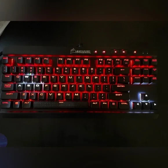 Corsair K65 Lux Mechanical Gaming Keyboard, Cherry RGB Red