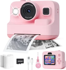 Kids Camera Instant Print,1080P Print Photos, Christmas Birthday Gifts for Girls
