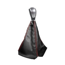 Car Shift Knob Dust Cover, Leather Shifter Lever Knob Boot Protector, Red