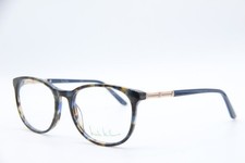NEW NICOLE MILLER DOVE C03 BLUE HAVANA GOLD AUTHENTIC EYEGLASSES 52-17