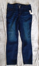 Tahari Charlotte Double Button Skinny Jeans Size 16w.