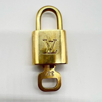 Louis Vuitton Authentic Gold Lock and Single Key #337