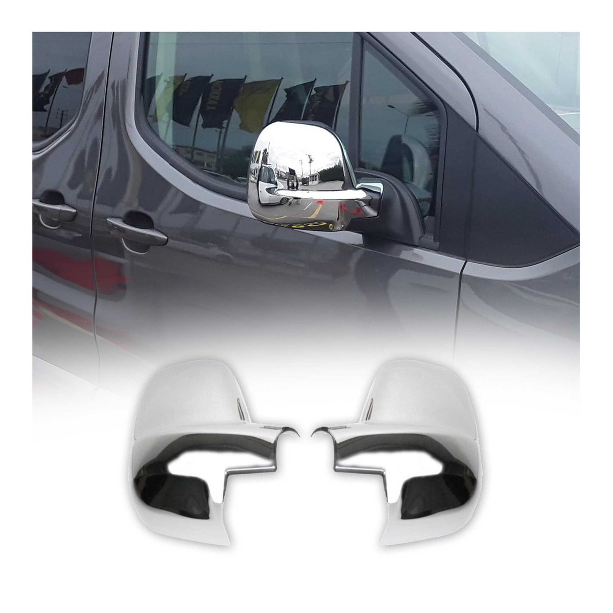 Coques Chromées Pour Rétroviseurs Mini R56 | 2006-2012 | Style Sport | Fixation Adhésive | Paire