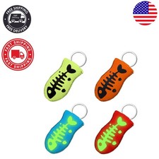 Bright Colored Fish-Shaped Floating Keychain Set - Ideal for Fishing Sailing