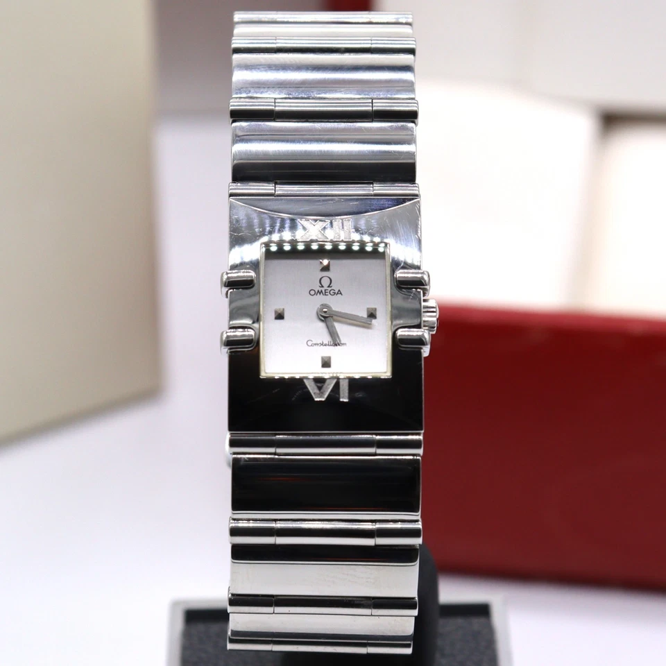 Reloj Omega Ladies Constellation recién reparado 24mm x 19mm caja manual garantía Foto 3 de 4
