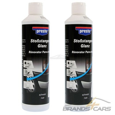 2x 500ml PRESTO STOSSSTANGENGLANZ  KUNSTSTOFF PLASTIK KUNSTOFFPFLEGER PFLEGE