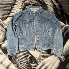 Vintage 90s Lee Rider Jacket 6 Pocket Denim Jean Trucker Workwear Western Sz 44