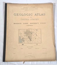 1900 Mother Lode District Folio #63 California USGS US Geologic Atlas Maps