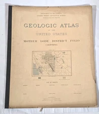 1900 Mother Lode District Folio #63 California USGS US Geologic Atlas Maps