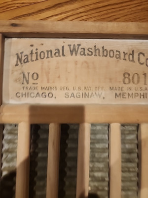 Antique National Washboard Co. No. 801 Early 19th Century Circa