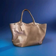 COACH Black Tote Bag Simple A4 Size 21a