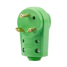 Nema Tt30p Rv Replacement Male Plug 125v 30 Amp With Disconnect Handle Green