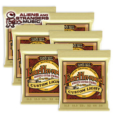 6 Sets Ernie Ball Earthwood 80/20 Bronze Acoustic Custom Light 2007   11.5-54
