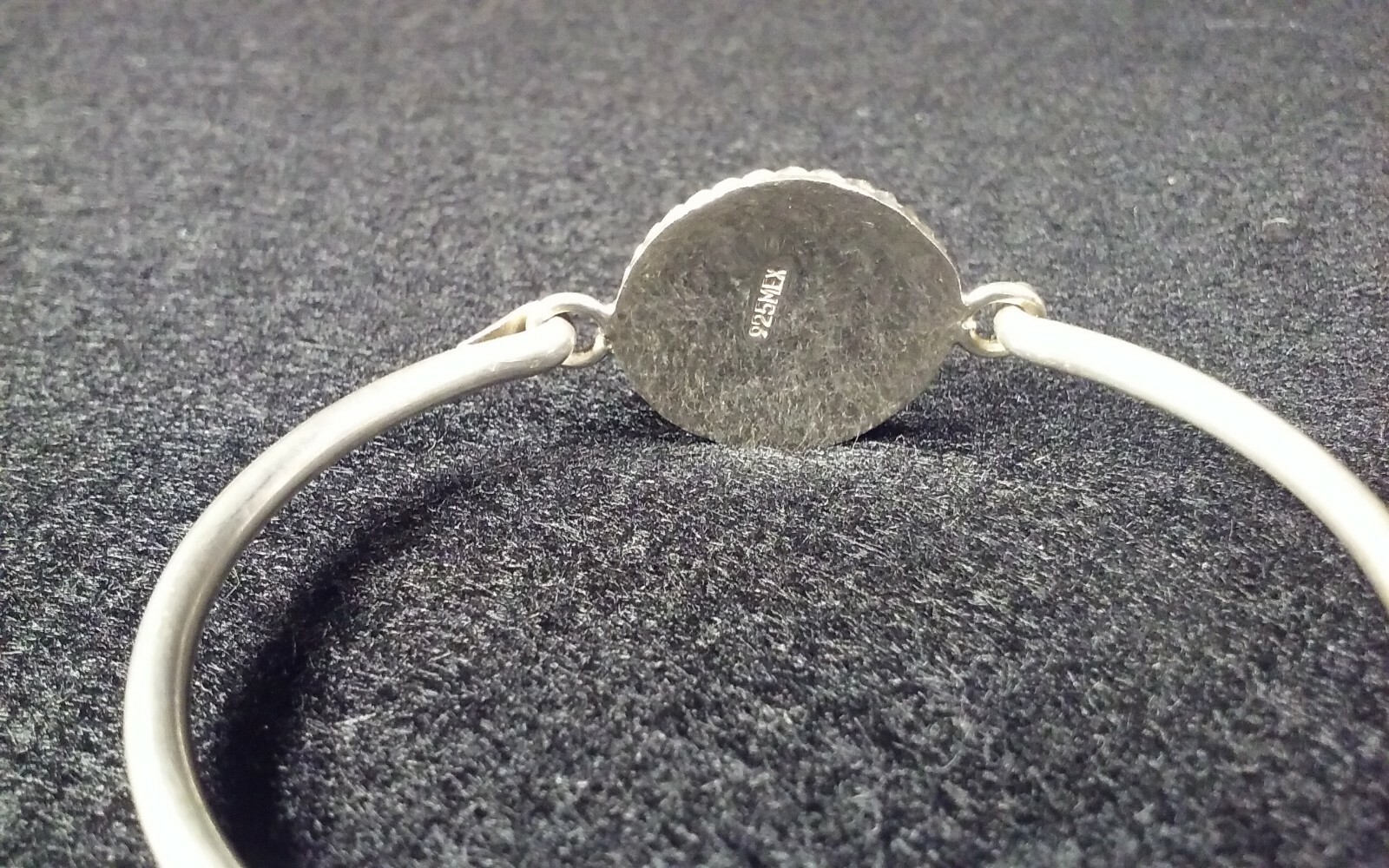 Sterling Silver 925 Bangle Monogram Bracelet Engr… - image 3