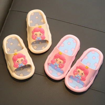 Girls Slide Sandals Kids Beach Pool Summer Slippers Shower Flip Flops Shoes Size