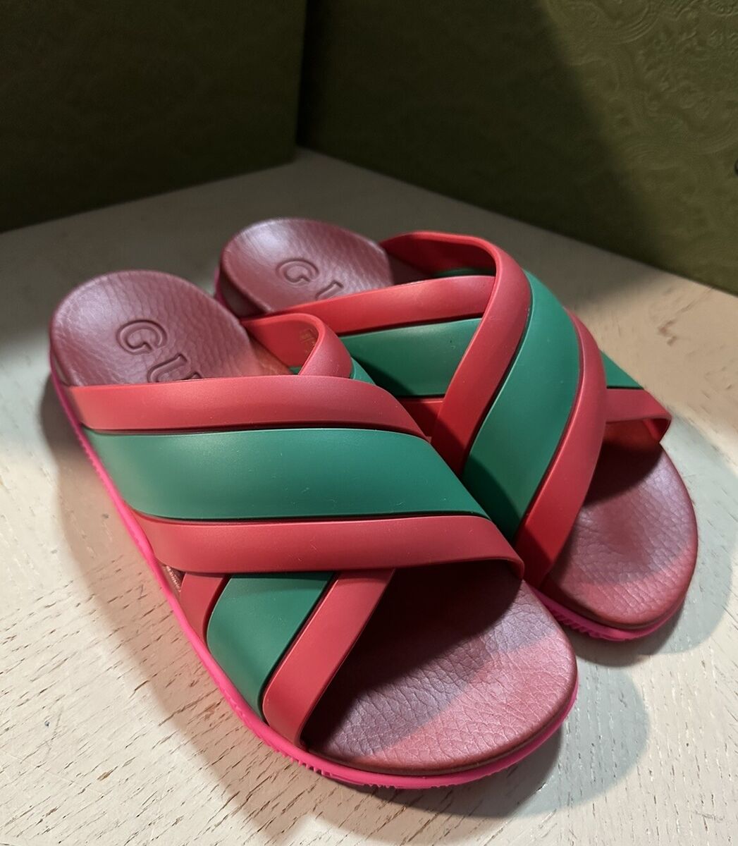 【関税&送料込】Gucci Gucci Sandals NIB Gucci Women's Sandal Shoes LT Red/Green 6 US ( 36 Eu