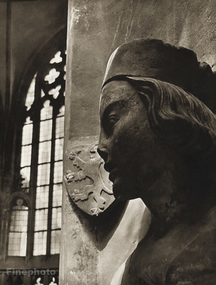 1942 Josef Sudek Prague St Vitus Cathedral Sculpture Statue