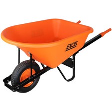 Excel 120L Wheelbarrow Large Home Garden Cart HDPE Heavy Duty with Plastic Tray