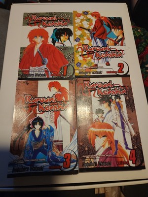 Rurouni Kenshin Manga English Volumes 1 2 3 4 Lot Nobuhiro