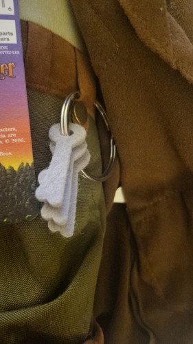 Gund Harry Potter Hagrid 16” Doll Scarf Key Ring Keys Plush Vintage 2000 - Picture 6 of 6
