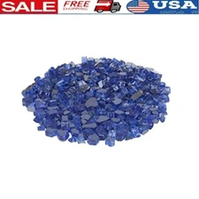 Reflective Fire Glass Outdoor Fire Pit Heat Resistant Tempered Glass 10 lbs New