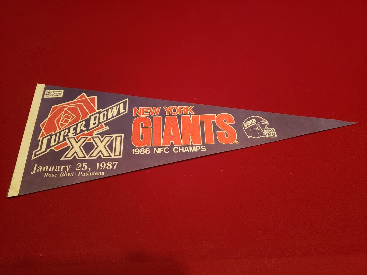 VINTAGE New York Giants NFC Champs 1986 Super Bowl XXI Full Size
