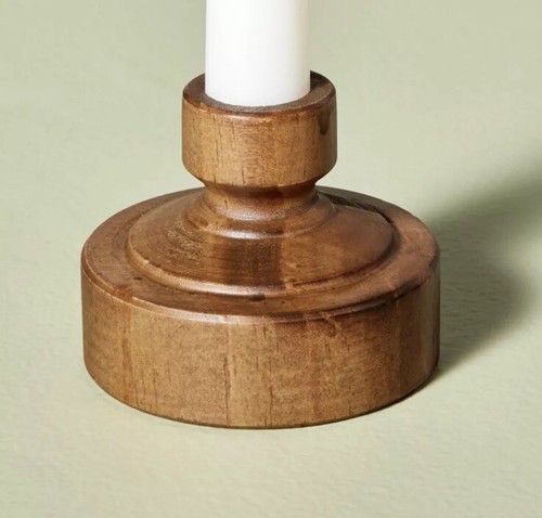 Hearth and Hand Flameless Christmas Window Candle with Wood Base - Picture 3 of 4
