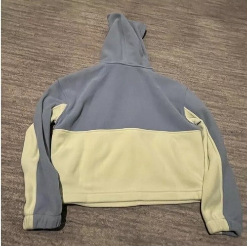 NWT Patagonia Kid’s Microdini Cropped Pullover Hoodie Size M (10) Plume Gray - Picture 4 of 5