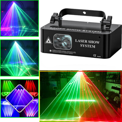RGB Laser Projektor Strobe Strahler DMX Bühnenlicht Lichteffekt Disco Partylicht