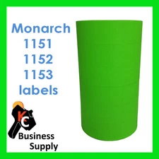 Monarch Paxar 1151 1152 1153 Green labels - 1 sleeve = 6 rolls 1175 1176 1177