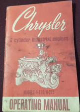 Chrysler 6 Cylinder Engine Operating Manual Models H 170 H 225 Car book