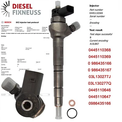 Injecteur VW audi Seat Skoda 2.0 Tdi 03L130277J 0445110369 CGLC 0588 ARK - Photo 1/4