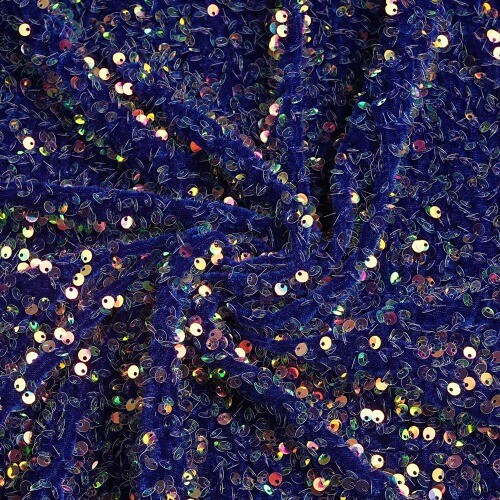 open lace back dress Royal blue Sequin on 1 way stretch mesh glitz sequin fabric sold by th   GENERAL TEXTILES INC DBA SMART FABRICS