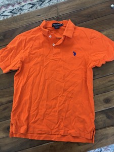 us polo orange shirt