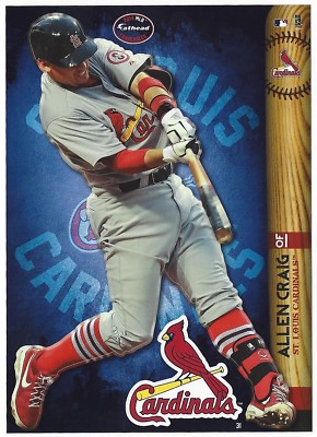 ALLEN CRAIG FATHEAD TRADEABLES ST LOUIS CARDINALS LOGO REMOVABLE STICKER 2014 31