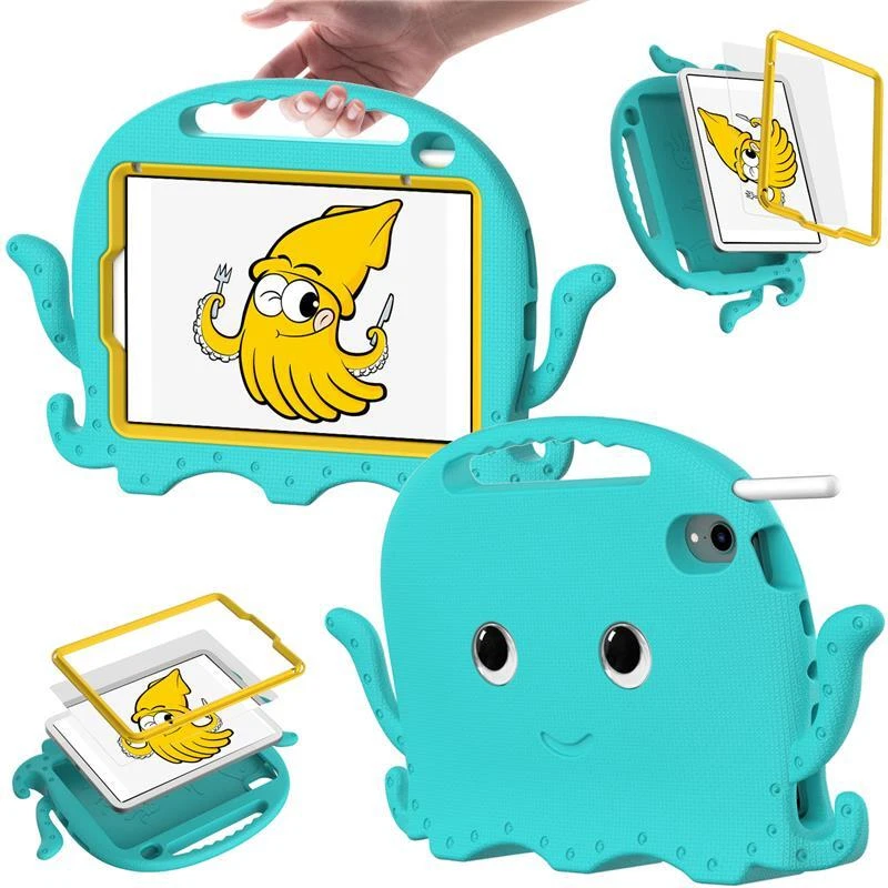 Kids Case For iPad Mini 6 6th Gen EVA Foam Shockproof Handle Stand Bumper Cover - Image 2 of 4