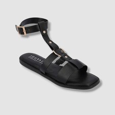 Journee Collection Women's Black Eleanora T-Strap Sandals Size 9