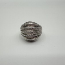925 Sterling Silver Textured Ribbed Dome Ring sz 8 CP1010707
